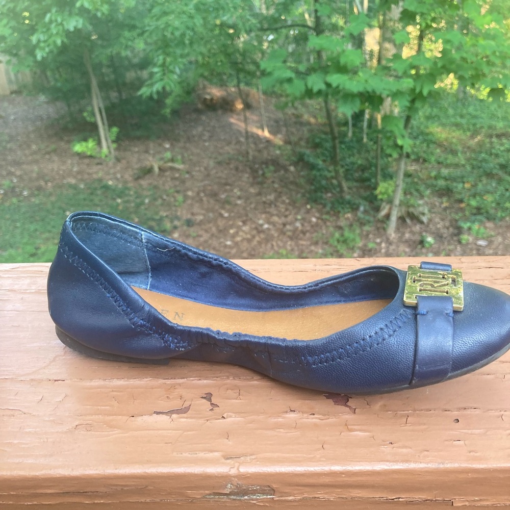 Lauren Ralph Lauren blue leather flats - Picture 9 of 15